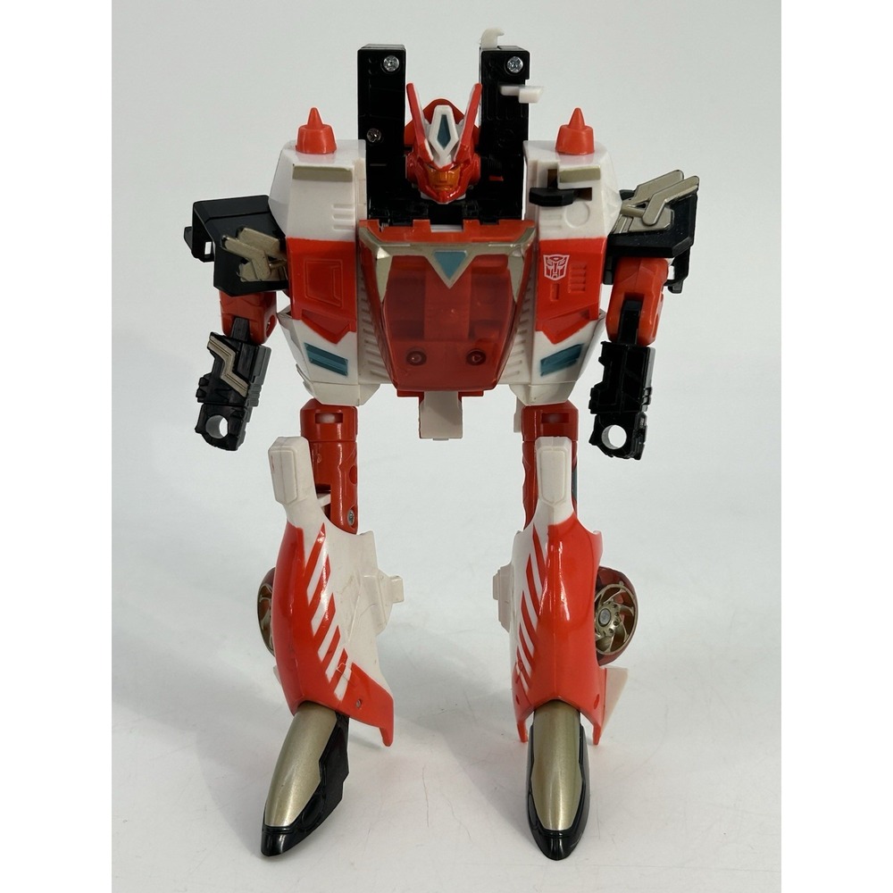 Transformers Cybertron Speed Planet OVERRIDE Figure Red White Racer